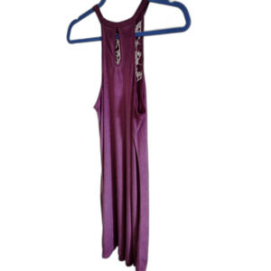 Mudd Casual Purple Dress with Floral Lace Sz Medium